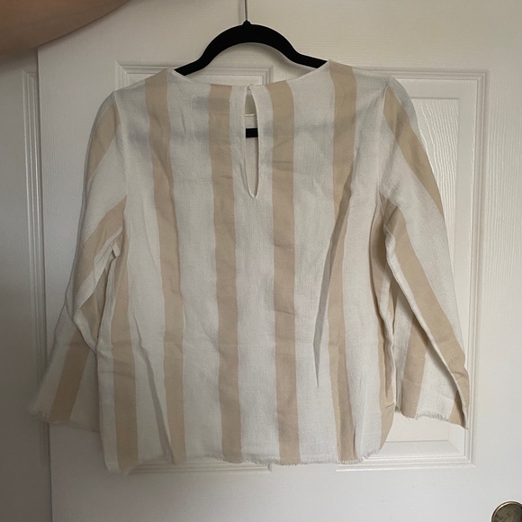 NWT Sincerely Jules Striped Linen Top M - Picture 2 of 6